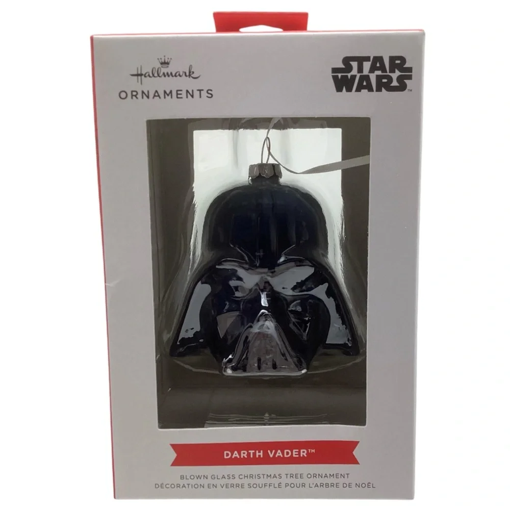 Hallmark Star Wars “Darth Vader Helmet” Blown Glass Christmas Ornament (NWT)